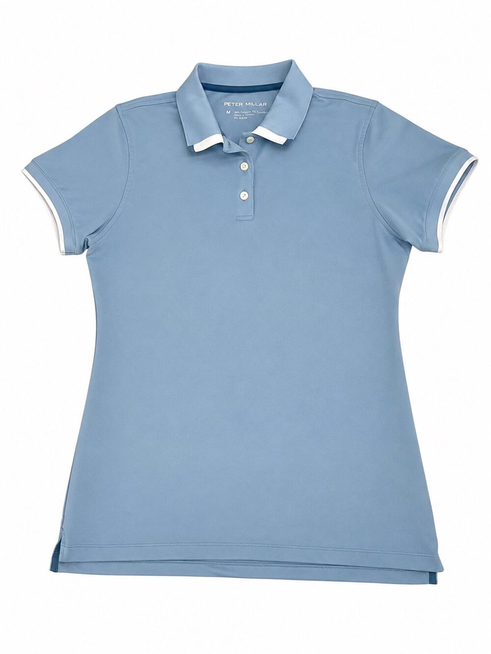 Peter Millar Women's Performance Polo Shirt Light Blue Size Medium